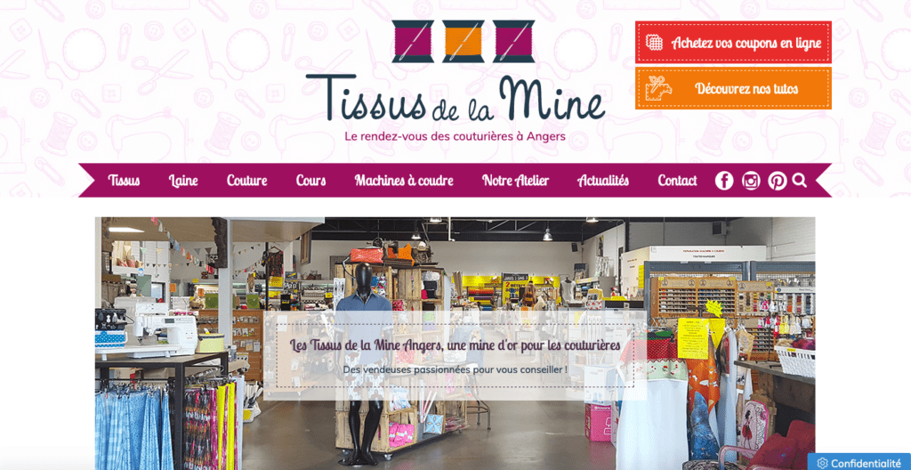 Home page Tissus de la Mine