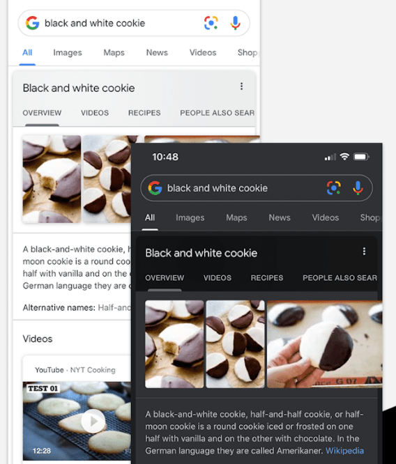 dark mode google