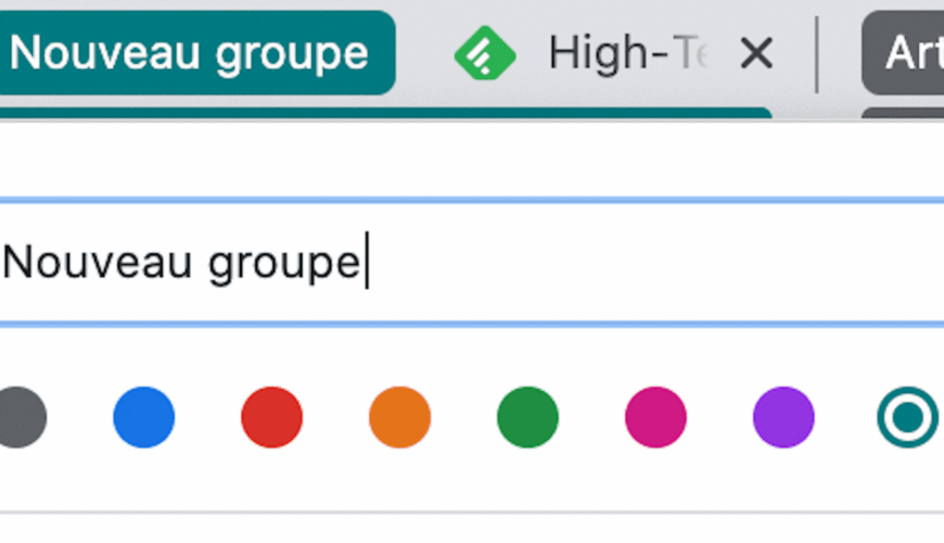 nouveau groupe chrome