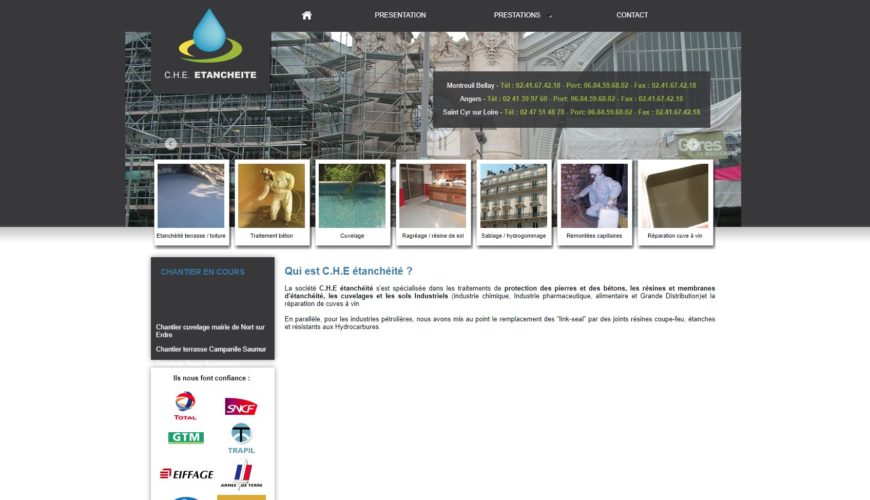 C.H.E Etanchéité - Site vitrine Anjou Web