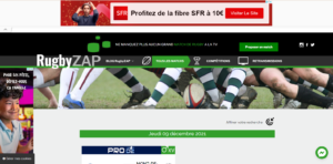 RugbyZap - Programme de retransmission des matchs de rugby